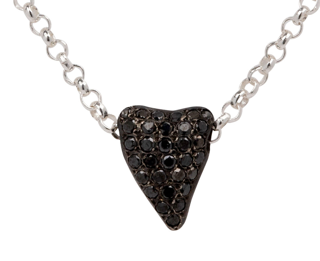 Black Diamond Sweet Heart Pendant Necklace