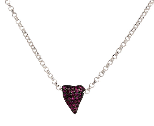 Ruby Sweet Heart Pendant Necklace