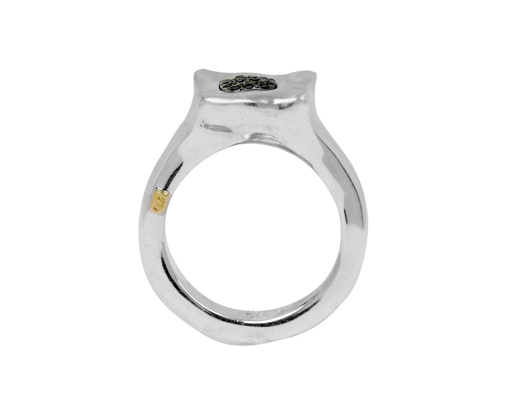 Rosa Maria Blue Sapphire Leslie Ring - top down