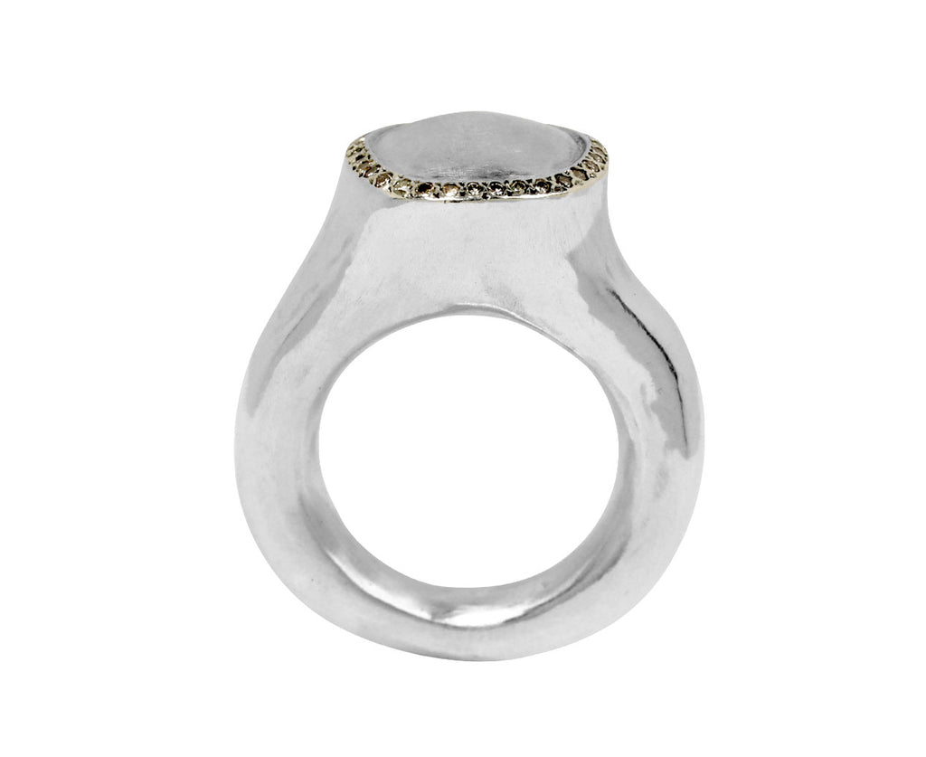 Rosa Maria Cognac Diamond Viza Ring - top down