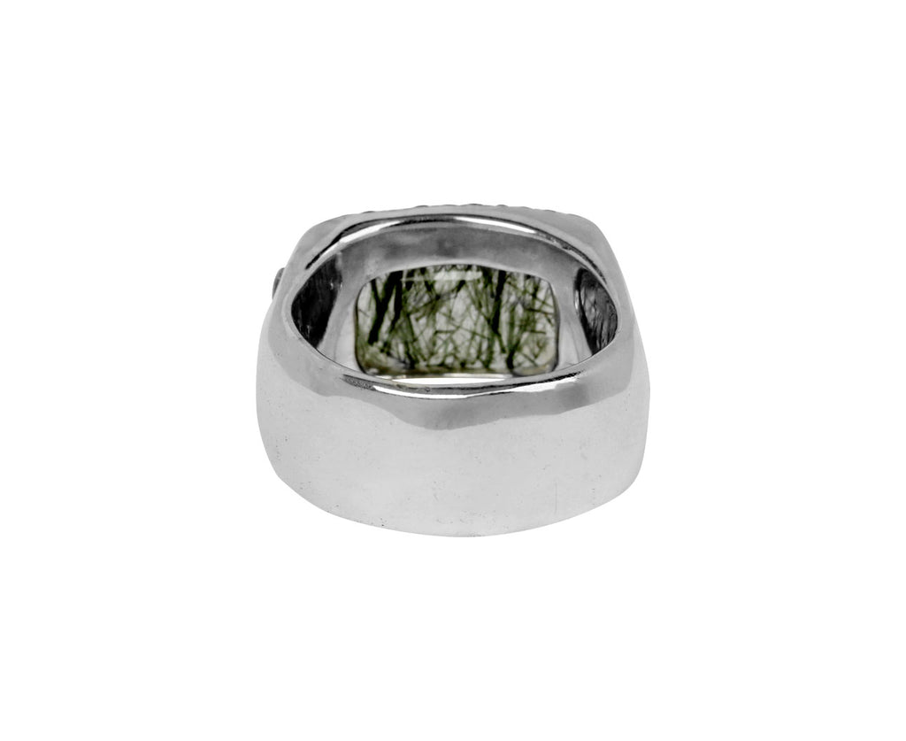 Rutilated Quartz and Icy Grey Diamond Nasila Ring