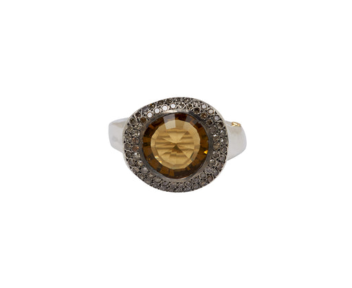 Rosa Maria Beer Quartz and Cognac Diamond Grace Ring