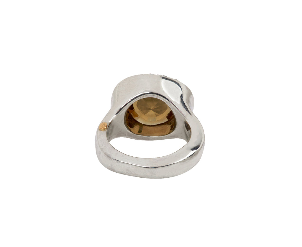 Rosa Maria Beer Quartz and Cognac Diamond Grace Ring - Back View