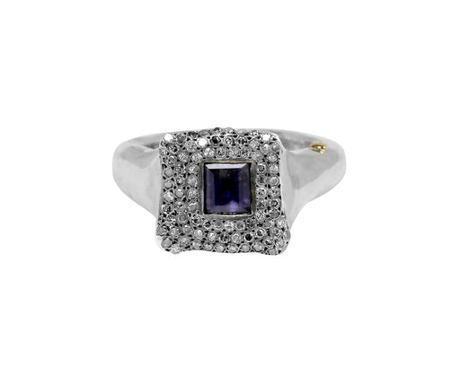 Rosa Maria Iolite and Icy Grey Diamond Leslie Ring