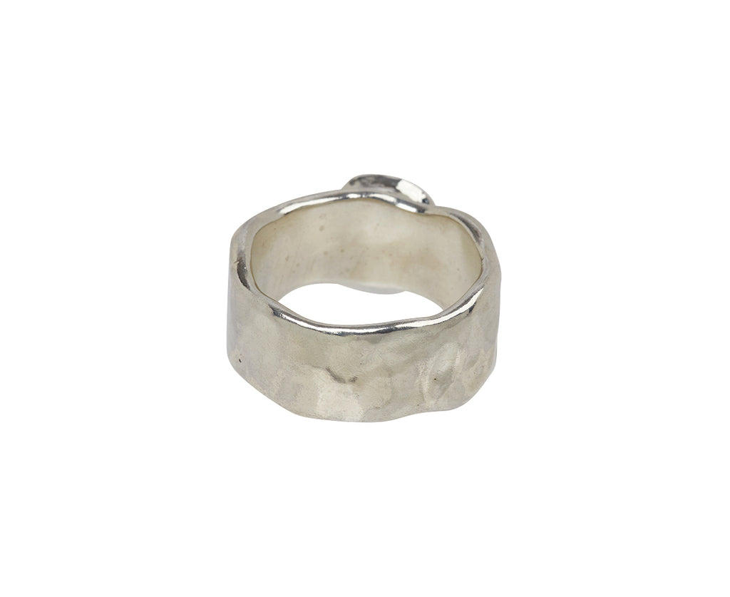 Rosa Maria Golden Rutilated Quartz and Cognac Diamond Addison Ring - Back View