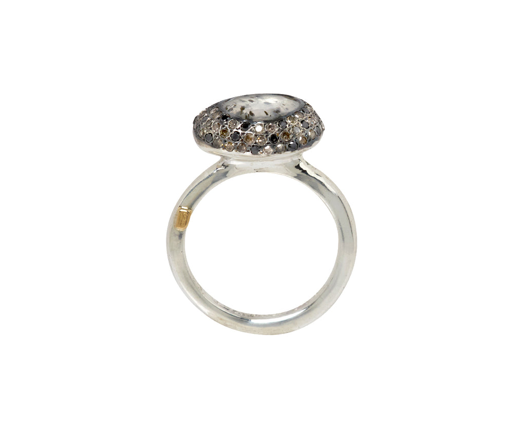 Rosa Maria Diamond and Quartz Carrie Ring - Top Down View