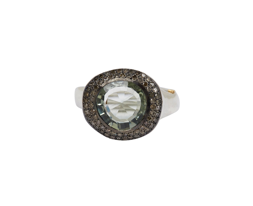 Rosa Maria Prasiolite and Cognac Diamond Grace Ring