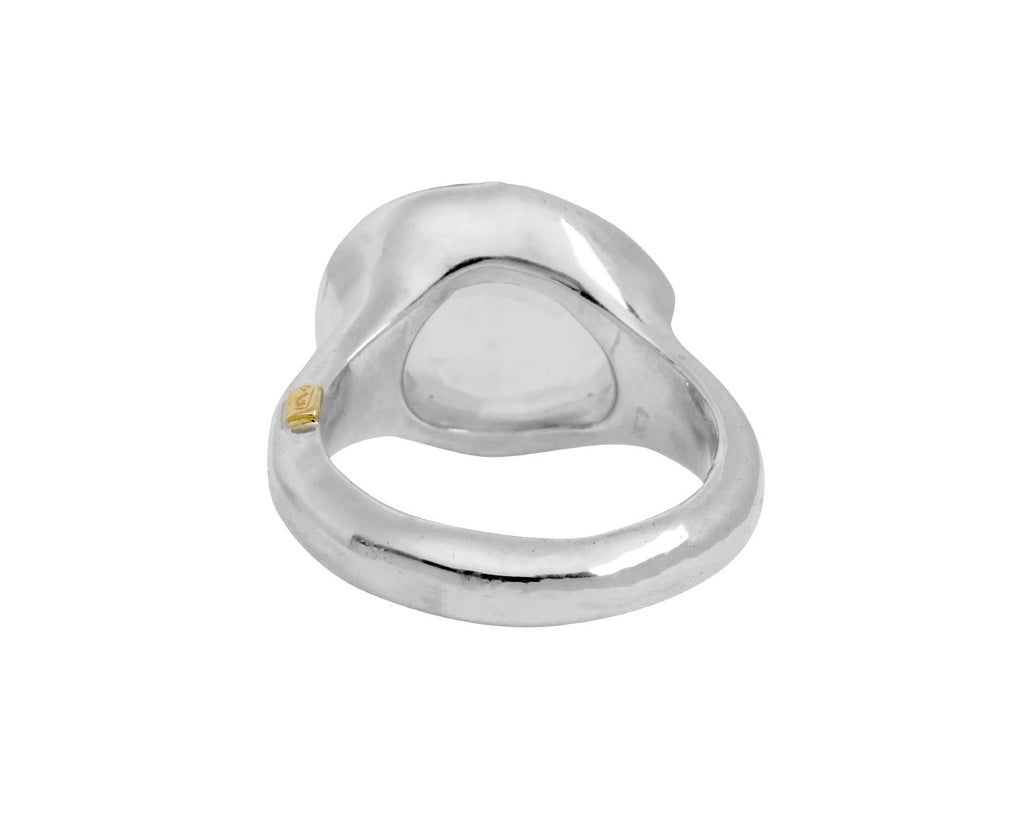 Rosa Maria Prasiolite and Icy Grey Diamond Olfat Ring - back