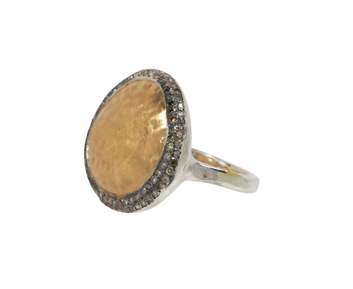 Rosa Maria Gold and Cognac Diamond Fiji Ring - Side View