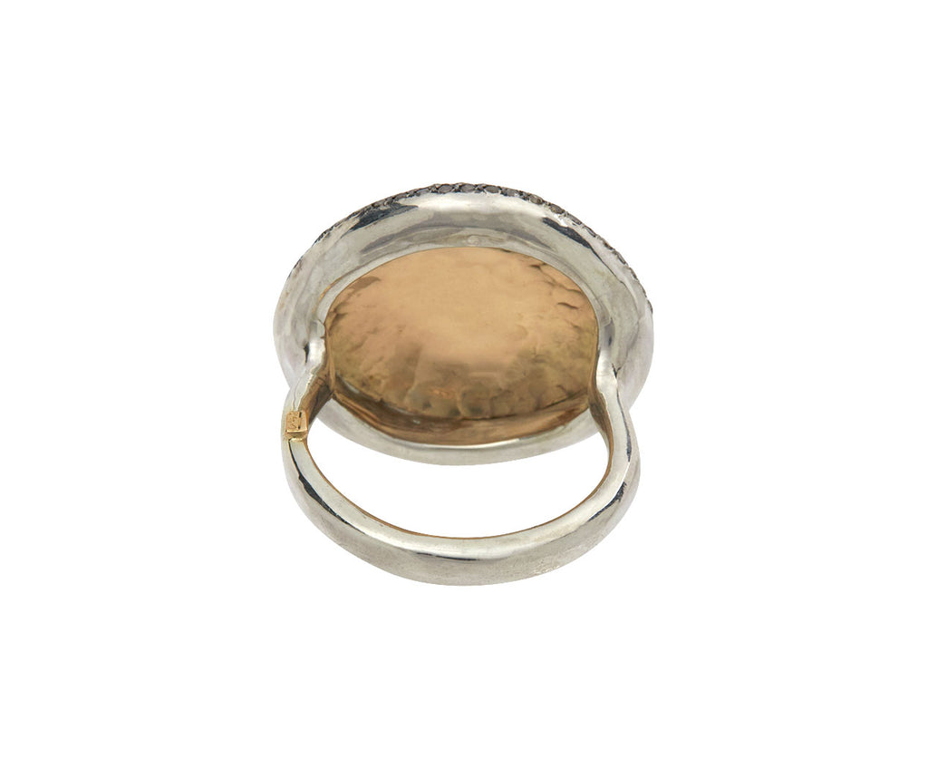 Rosa Maria Gold and Cognac Diamond Fiji Ring - Back View