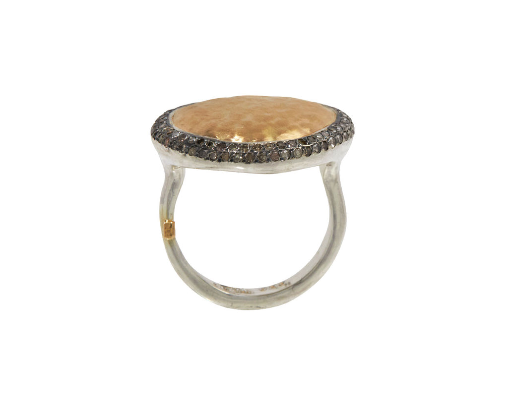 Rosa Maria Gold and Cognac Diamond Fiji Ring - Top Down View