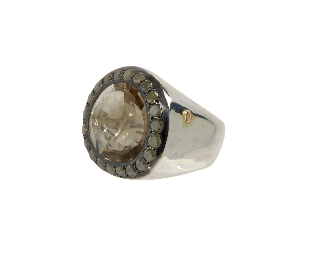 Rosa Maria Yellow Diamond and Topaz Verone Ring - Side View