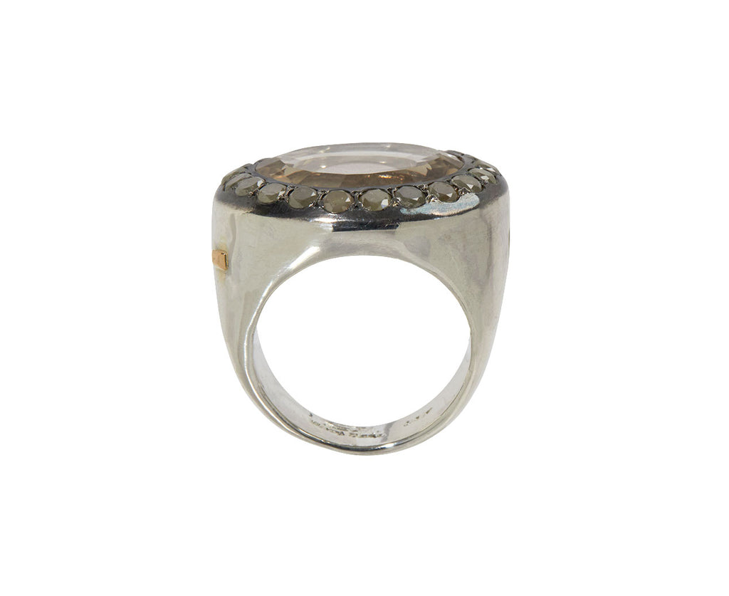 Rosa Maria Yellow Diamond and Topaz Verone Ring - Top Down View