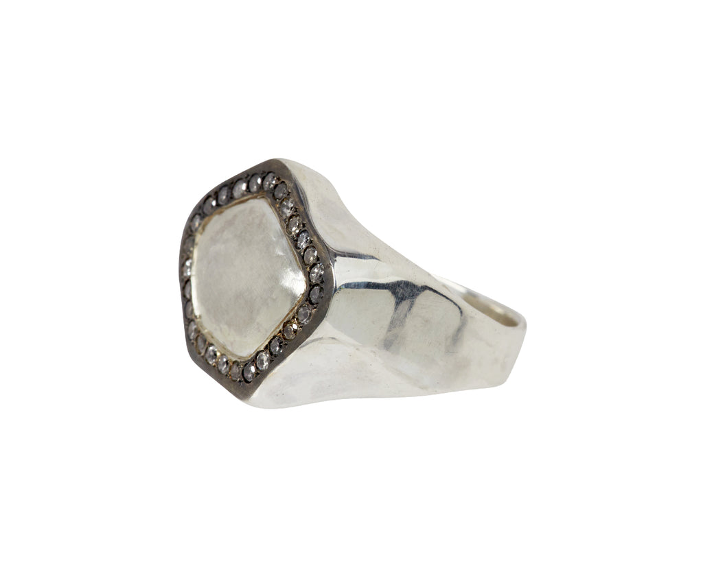 Rosa Maria Brazilia Grey Diamond Halo Ring - Side View