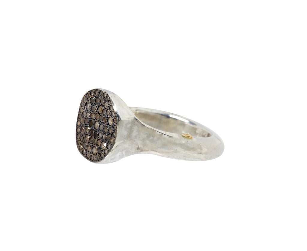Rosa Maria Cognac Diamond Ring - Angled View