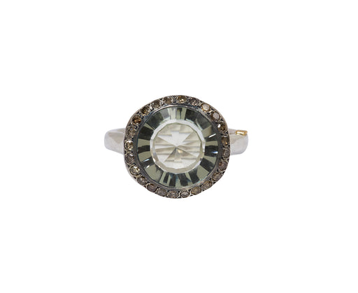 Rosa Maria Prasiolite and Cognac Diamond Julia Ring