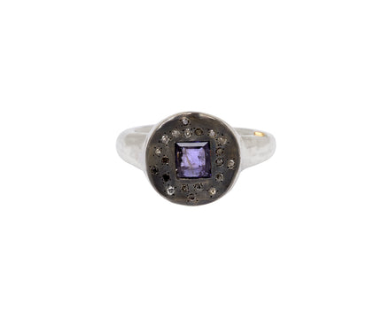 Rosa Maria Iolite and Icy Gray Diamond Ring