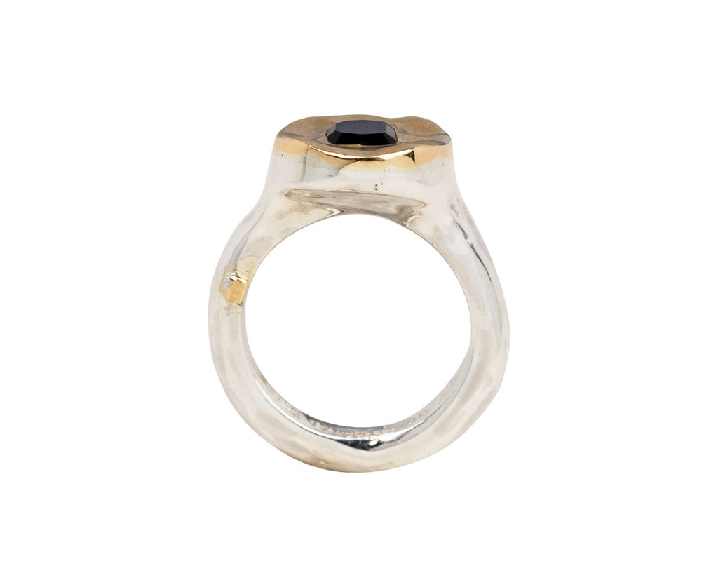 Yellow Gold and Smoky Quartz Ruby Ring