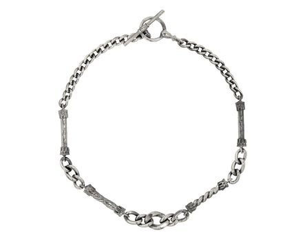 Rusty Thought Silver Chain Bracelet