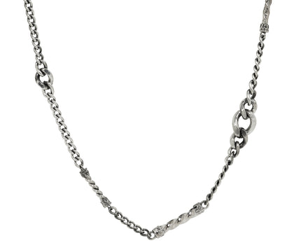 Rusty Thought Silver Chain Necklace