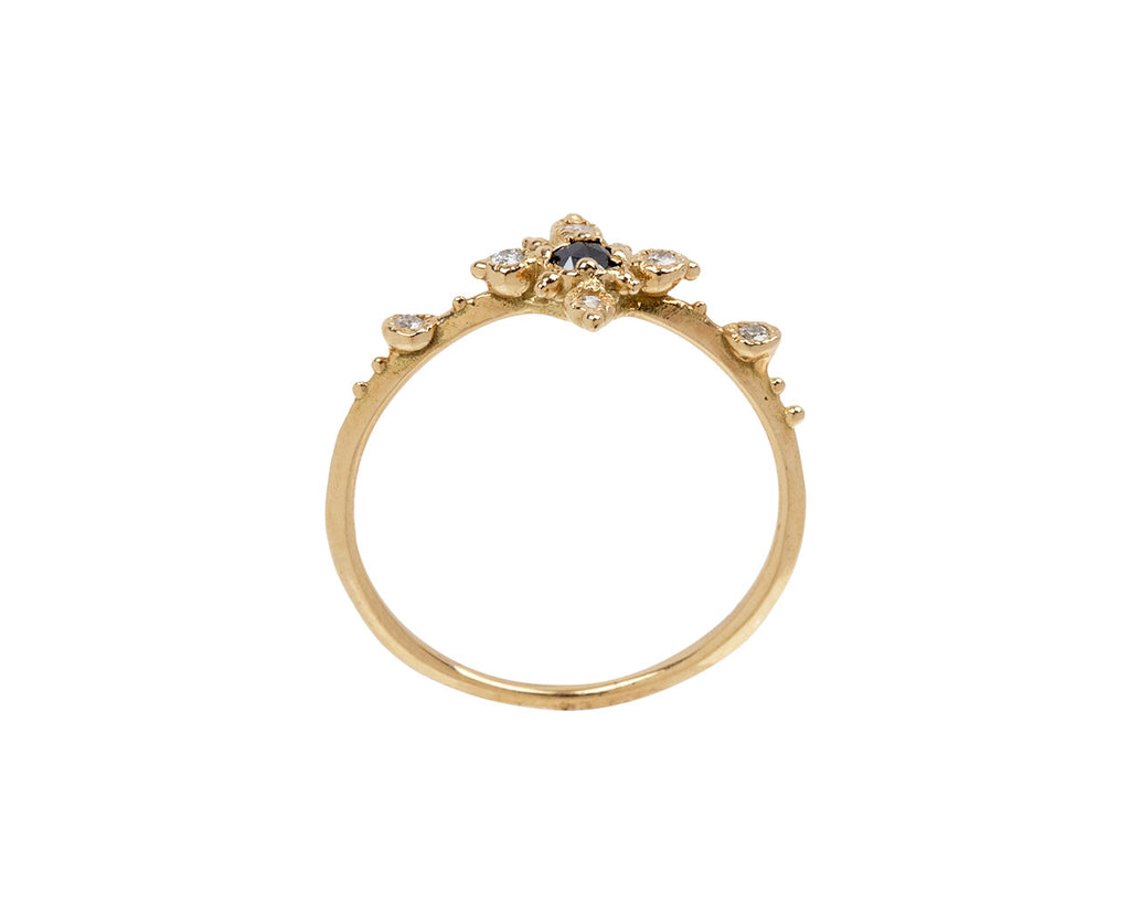 Black and White Diamond Solitaire Ring