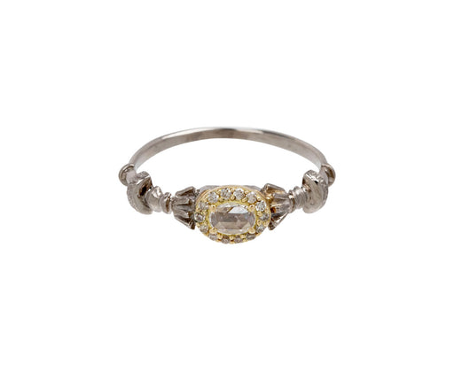Mixed Gold Diamond Solitaire Ring