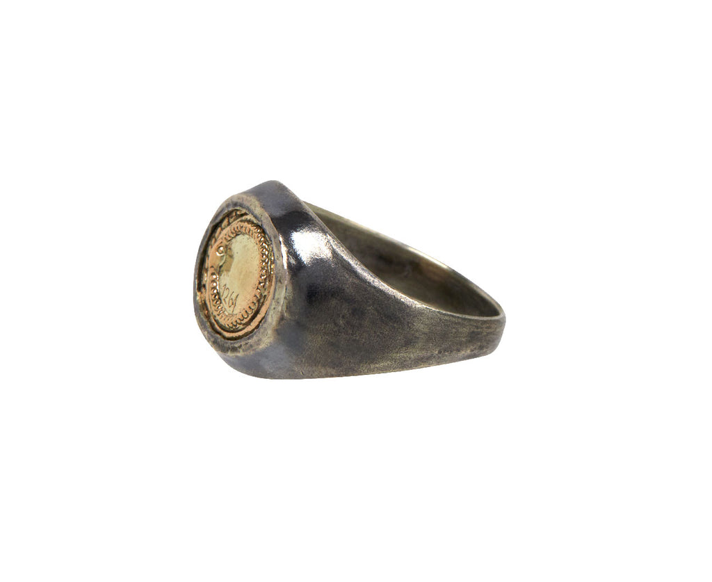 Rusty Thought Small Ouroboros Signet Ring