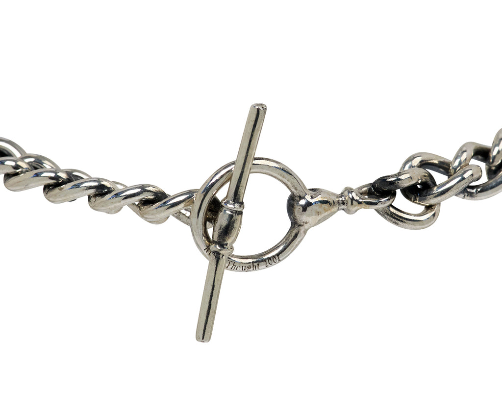 Rusty Thought Mixed Metal and Diamond Bracelet - Closure