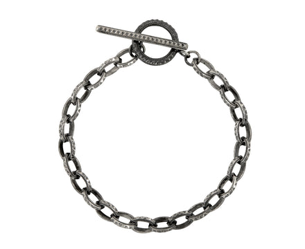 Rusty Thought Silver Link Bracelet