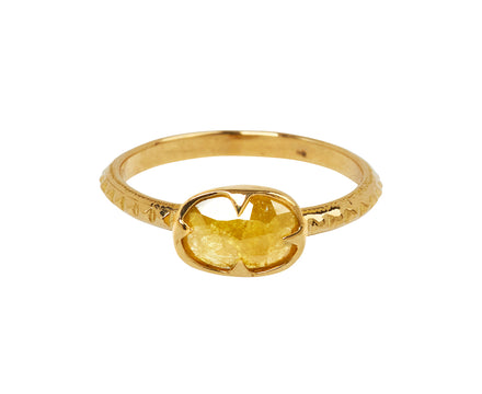 Rusty Thought Rustic Yellow Diamond Ring