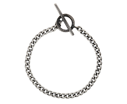 Rusty Thought Silver Link Bracelet