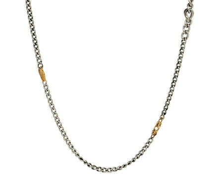 Rusty Thought Sterling Silver Mixed Link Necklace