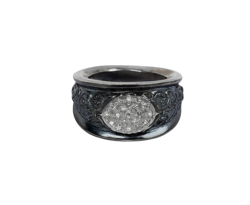 Rusty Thought Oval Pave Diamond Ring
