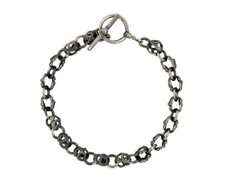 Rusty Thought Silver Serpent Link Bracelet