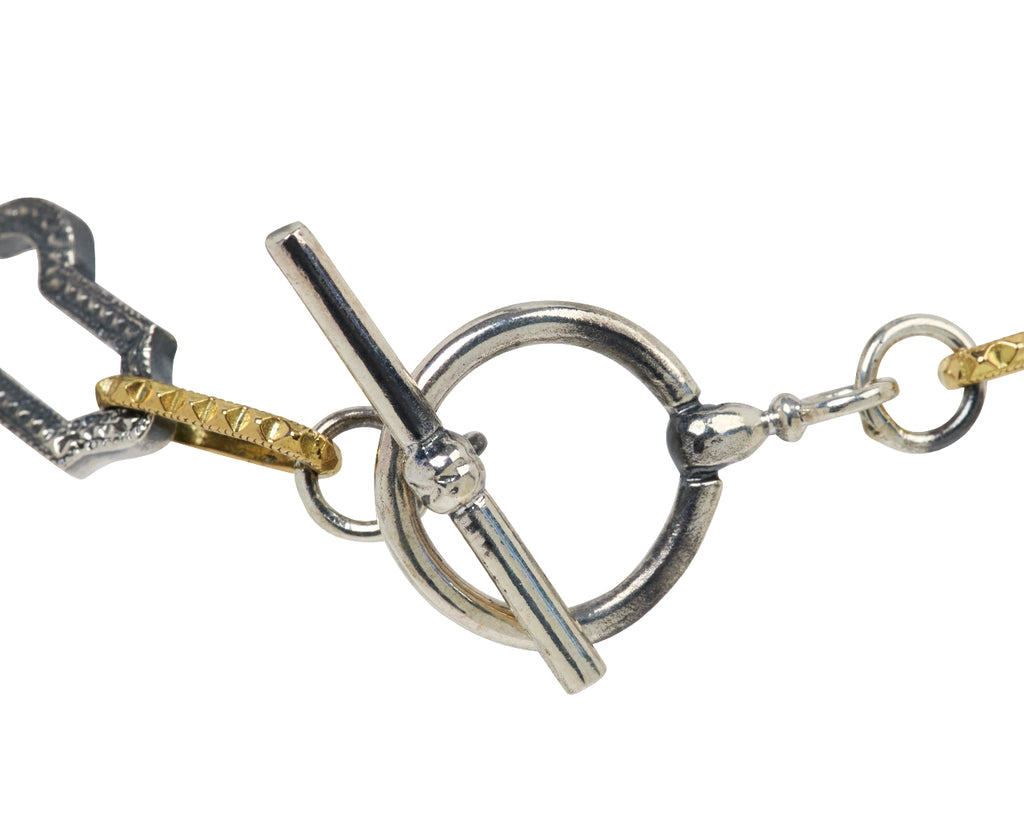Rusty Thought Mixed Metal Bracelet - Closure