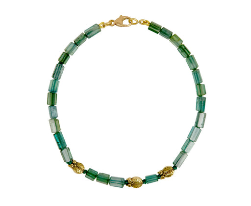 Alex Sepkus Green Tourmaline Fable Animal Beaded Bracelet