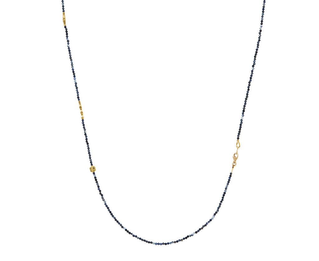 Milky Sapphire Flora Beaded Necklace