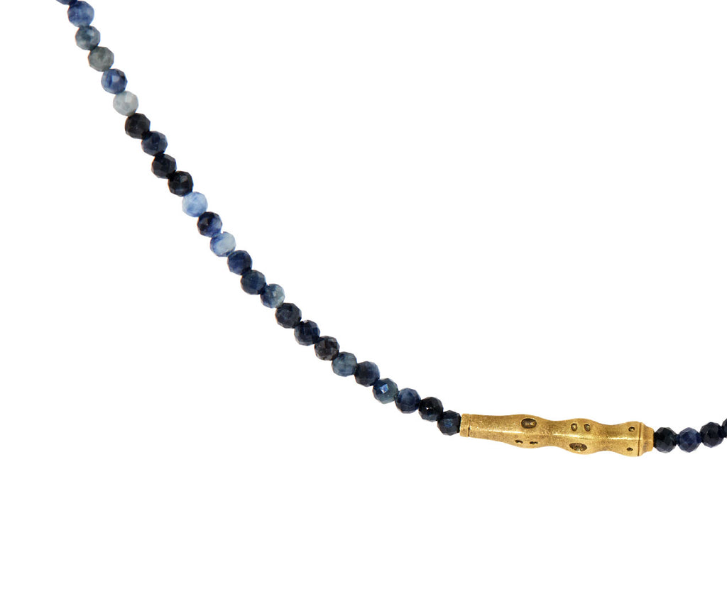 Milky Sapphire Flora Beaded Necklace