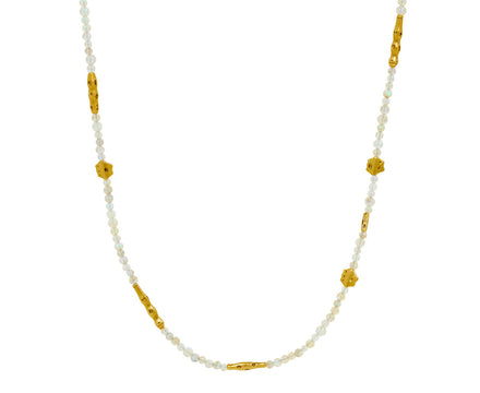 Opal Flora Beaded Necklace