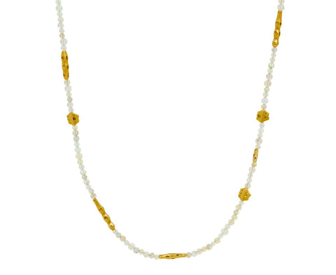 Opal Flora Beaded Necklace
