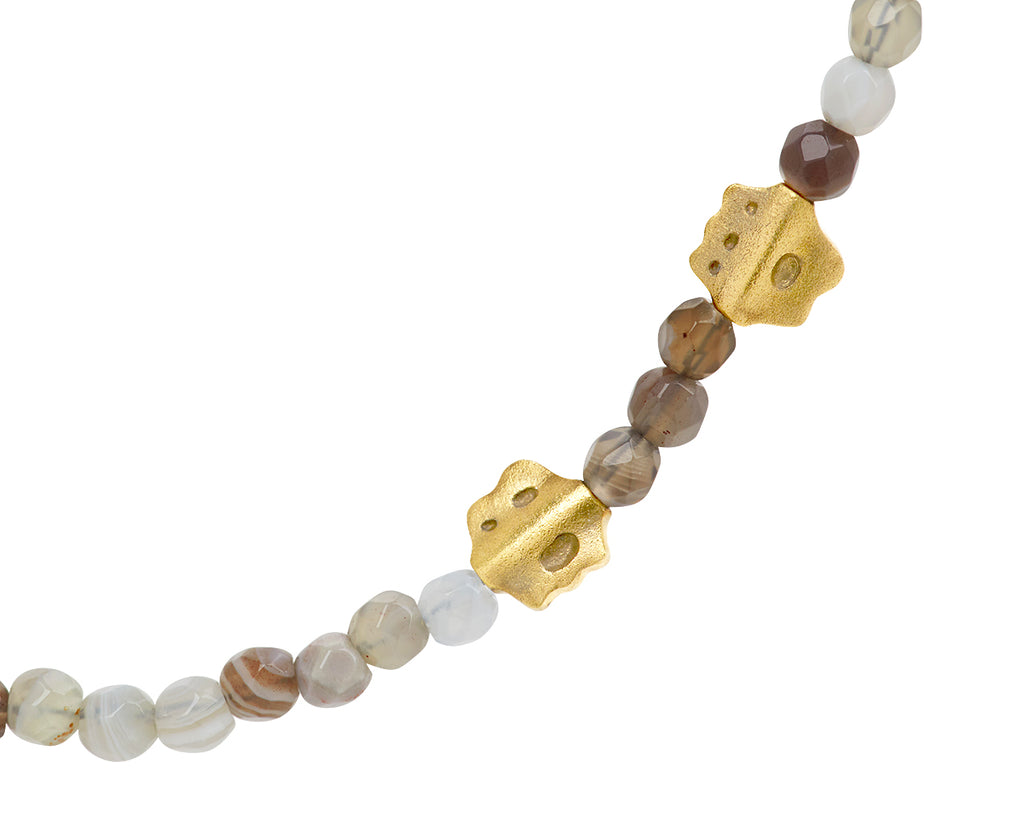 Botswana Agate Beaded Flora Necklace