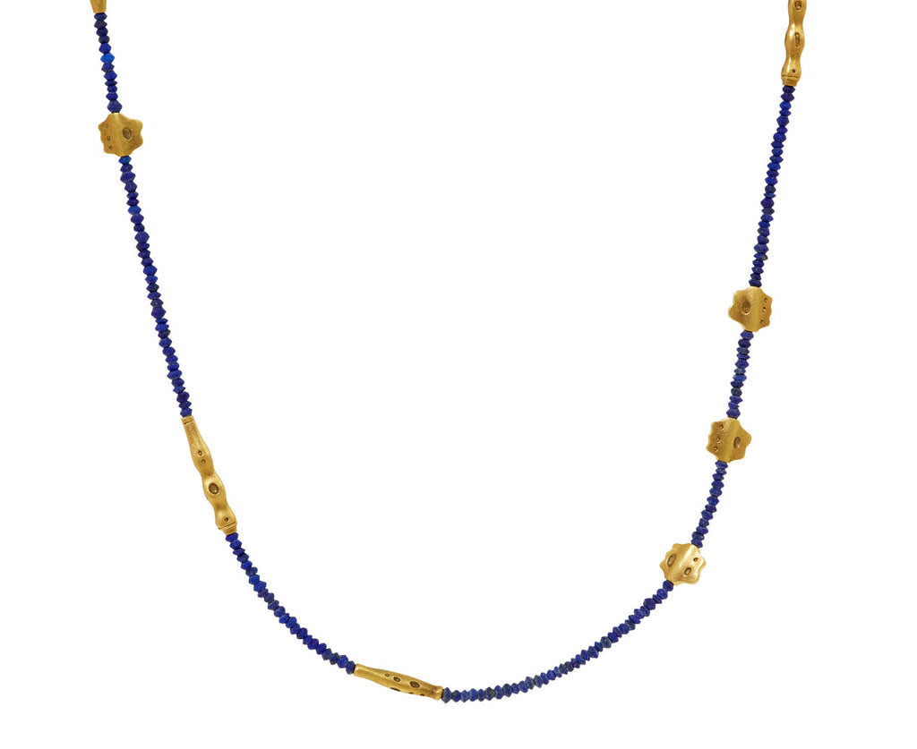 Lapis Flora Beaded Necklace