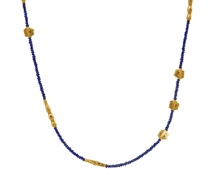 Lapis Flora Beaded Necklace