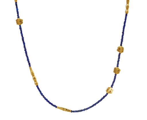 Lapis Flora Beaded Necklace