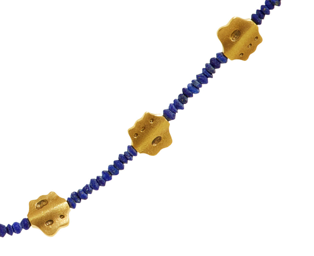 Lapis Flora Beaded Necklace