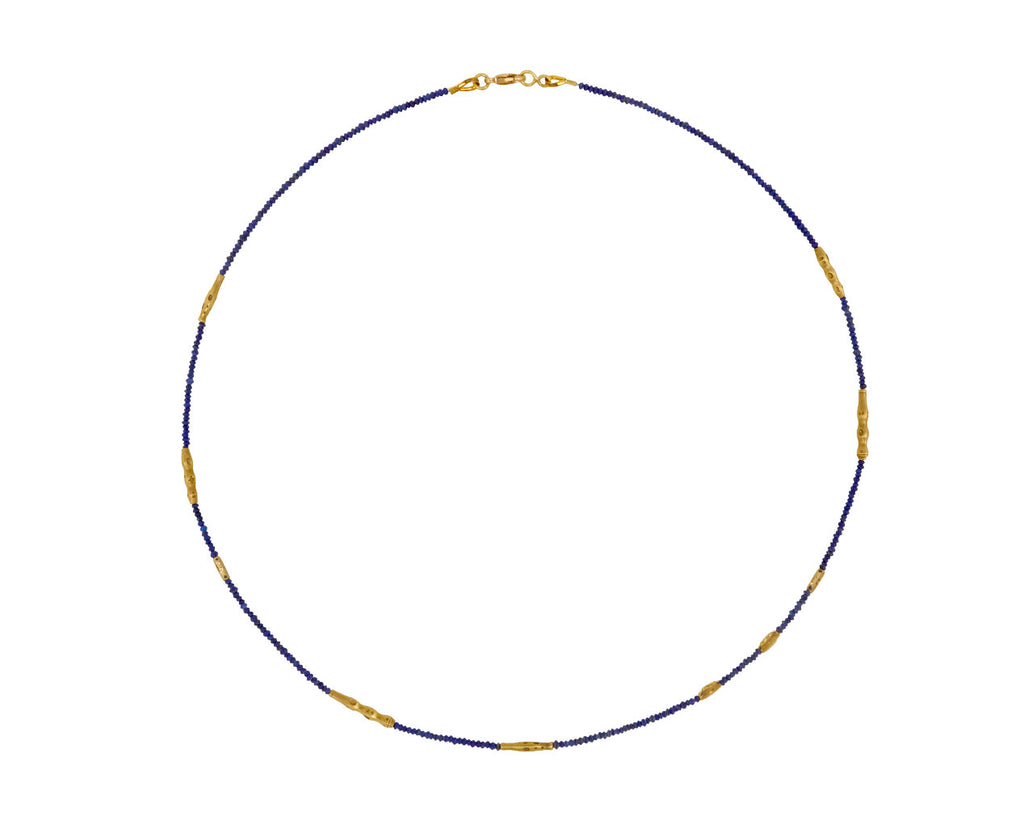 Lapis Flora Beaded Necklace