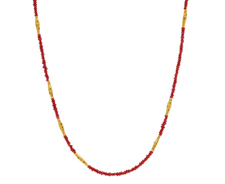 Flora Ruby Beaded Necklace
