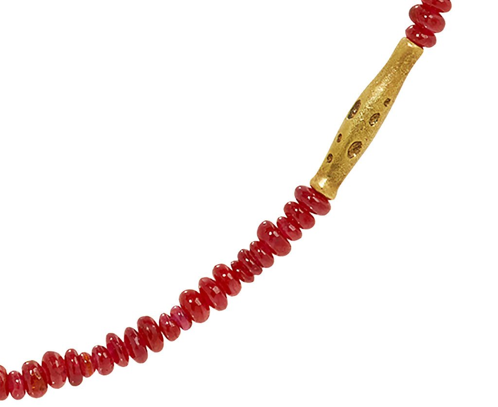 Flora Ruby Beaded Necklace