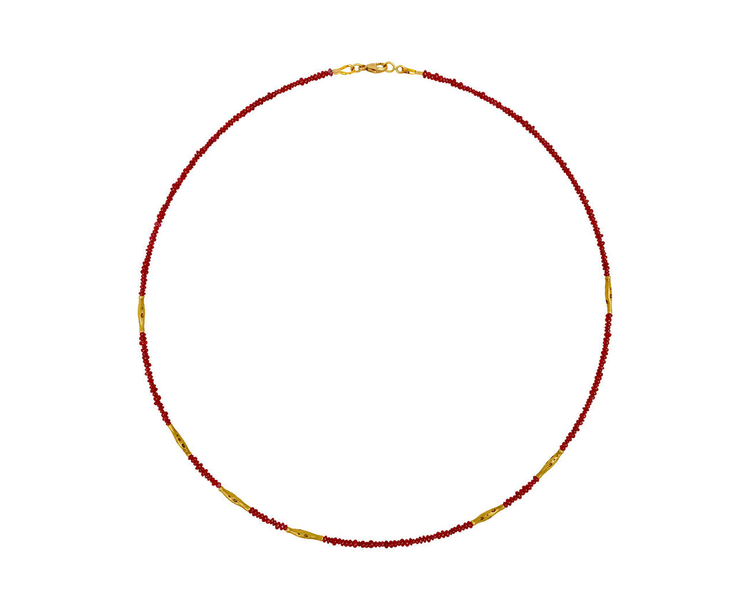 Flora Ruby Beaded Necklace
