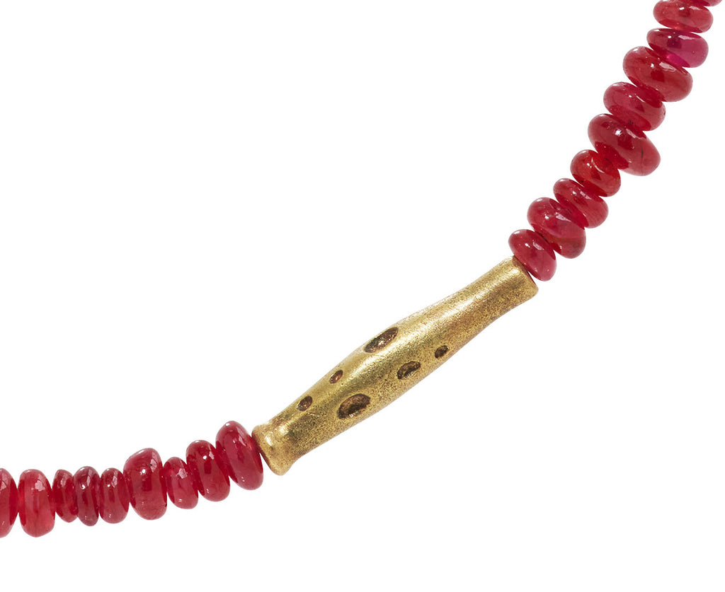 Flora Ruby Beaded Necklace